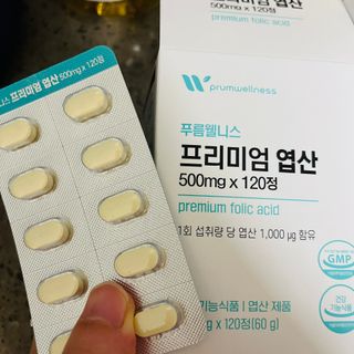[푸름웰니스] 프리미엄 엽산 (500mgX120정) — 4점을 준 리뷰어가 2022년 6월 올린 사용 사진