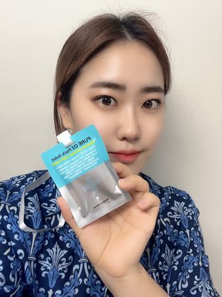 퓨어오투 블루콩 퓨어오투 팩솔리드 — 5점을 준 리뷰어가 2022년 7월 올린 사용 사진