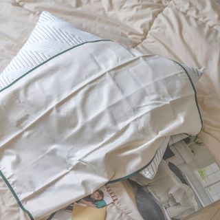 의식주의 비건 인증 오가닉 순면 베개 커버 레이어 커플 세트 — 5점을 준 리뷰어가 2023년 3월 올린 사용 사진