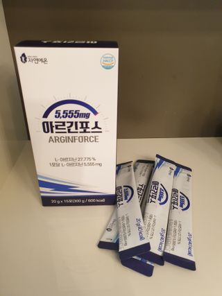 자연에온 아르긴포스 L-아르기닌 5555mg 스틱 15개입 1박스 — 5점을 준 리뷰어가 2021년 4월 올린 사용 사진