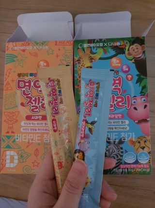 다나음 셀렌에 빠진 아연면역젤리 열대과일맛+사과맛 — 5점을 준 리뷰어가 2021년 2월 올린 사용 사진