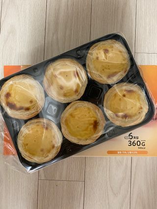 디앙뜨 포르투갈 에그타르트 오리지널 맛+패션후르츠+초콜릿타르트 맛 중 택1 — 5점을 준 리뷰어가 2021년 7월 올린 사용 사진