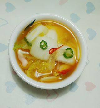 셰프애찬 단호박 백김치 1kg — 4점을 준 리뷰어가 2022년 10월 올린 사용 사진