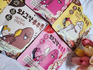 스낵스 와그작후루룩 3종_카카오2봉+아몬드2봉+딸기2봉 (총 6봉) — 4.5점을 준 리뷰어가 2024년 2월 올린 사용 사진