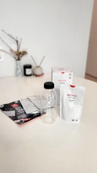 클린24시간 1BOX(5포) + 전용보틀(500ml) — 5점을 준 리뷰어가 2022년 10월 올린 사용 사진