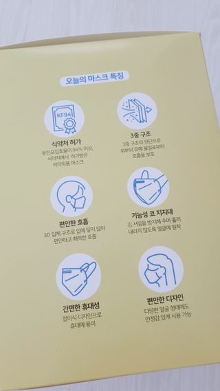 [심폐소생소] 오늘의마스크 KF94 소형 초등학생 어린이 마스크 — 4점을 준 리뷰어가 2021년 12월 올린 사용 사진