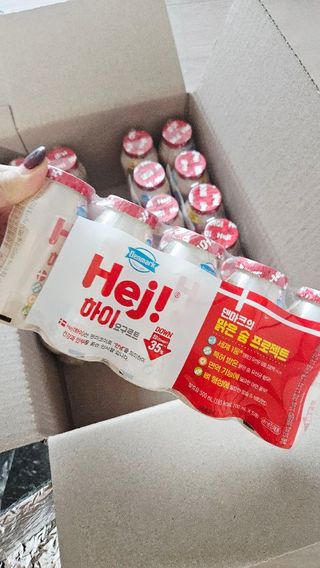 덴마크 **[구매평]하이(Hej!) 브랜드 패키지(요구르트, 그릭요거트)[11,220원] — 5점을 준 리뷰어가 2025년 11월 올린 사용 사진