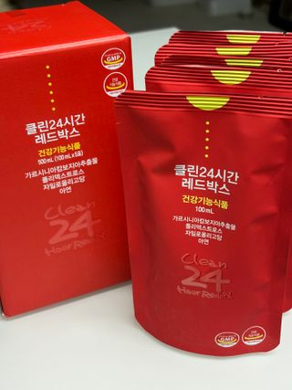 클린24시간 레드박스 1BOX(5포) + 전용보틀(500ml) — 5점을 준 리뷰어가 2024년 1월 올린 사용 사진