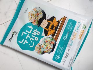 해풀잎 누구나 김밥*1ea [(혼합야채 35g *1ea,  김밥김 (5g, 5ea),  양념간장 (6g, 5ea), 참기름(5g, 2ea)] — 5점을 준 리뷰어가 2022년 5월 올린 사용 사진