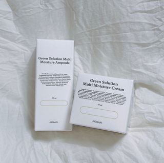 [녹산] 그린 솔루션 멀티 수분 앰플 + 그린 솔루션 멀티 수분크림 — 3.5점을 준 리뷰어가 2022년 10월 올린 사용 사진