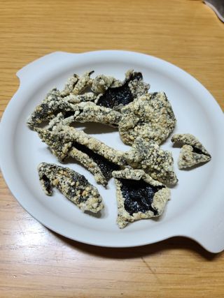 오봉산꽃부각 [만나식품] 오봉산 꽃부각 3가지 맛(오리지널, 새우맛, 매운고추맛) — 5점을 준 리뷰어가 2023년 1월 올린 사용 사진
