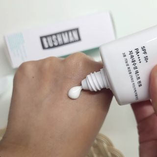 부쉬맨 워터프루프 프로 선크림 50g SPF50+ PA++++ — 5점을 준 리뷰어가 2023년 5월 올린 사용 사진
