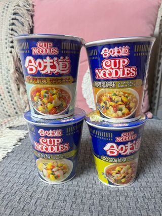 NISSIN 닛신 컵누들  4종 - 씨푸드오리지날, 씨푸드 스파이시, 씨푸드 커리, 씨푸드 XO소스 — 3점을 준 리뷰어가 2022년 12월 올린 사용 사진