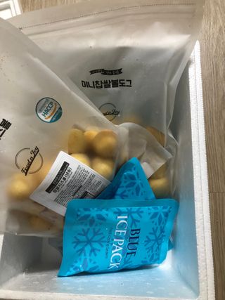 Dog&Ball 독앤볼 [Dog&Ball] 미니찹쌀볼도그 찹쌀치즈볼 — 3점을 준 리뷰어가 2021년 8월 올린 사용 사진