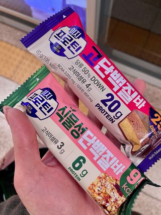 이지프로틴바 3종x각 2ea (고단백질바, 멀티단백질바, 식물성단백질바) — 5점을 준 리뷰어가 2024년 2월 올린 사용 사진