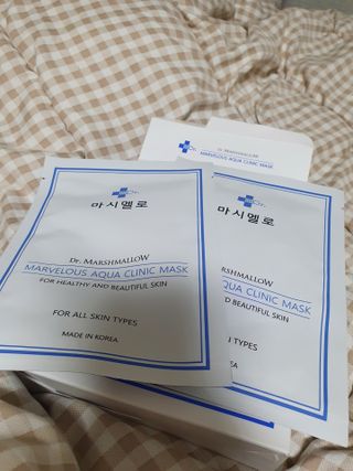 닥터마시멜로 닥터마스멜로 마블러스 아쿠아 클리닉 마스크 — 5점을 준 리뷰어가 2021년 3월 올린 사용 사진