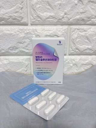 MF[뷰트리]  멜라 솔루션 화이트정 (의약외품) — 5점을 준 리뷰어가 2024년 7월 올린 사용 사진