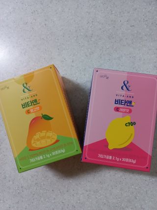 비타앤C 레몬맛, 망고맛 — 5점을 준 리뷰어가 2021년 6월 올린 사용 사진