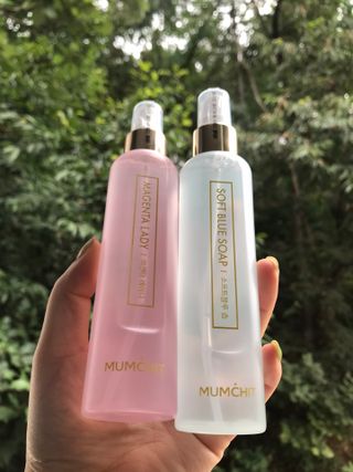 멈칫 X 최준 헤어 앤 바디미스트 소프트블루솝, 마젠타레이디 2종 — 5점을 준 리뷰어가 2021년 8월 올린 사용 사진
