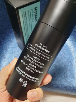 Dr.느루벗 느루벗 옴므 토탈 케어 올인원 118ml 남자 남성 스킨 로션 에센스 크림 화장품 — 5점을 준 리뷰어가 2021년 3월 올린 사용 사진