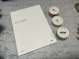 콜린스 2021 엽서 캘린더와 마스킹 테이프 3종 — 3점을 준 리뷰어가 2020년 12월 올린 사용 사진