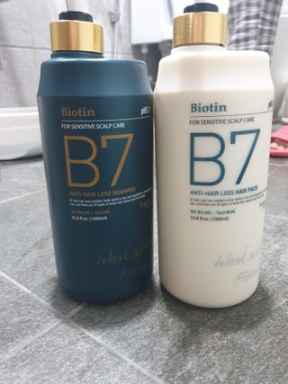 [포레스트스토리] B7 안티 헤어로스 샴푸1,000ml + 헤어팩 1,000ml — 5점을 준 리뷰어가 2021년 3월 올린 사용 사진