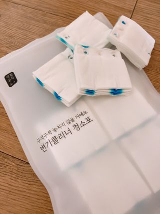 [생활공작소] 변기크리너 스틱 + 리필 12개 세트 — 4.5점을 준 리뷰어가 2021년 3월 올린 사용 사진