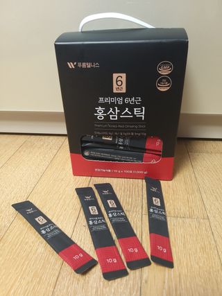 [푸름웰니스] 프리미엄 6년근 홍삼스틱 3mg x 100포 — 5점을 준 리뷰어가 2022년 3월 올린 사용 사진