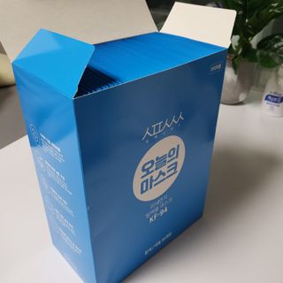 [심폐소생소] KF94 오늘의 마스크 대형 — 5점을 준 리뷰어가 2021년 10월 올린 사용 사진