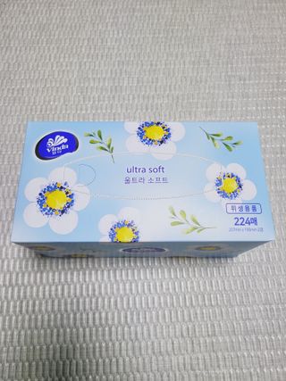 빈다 울트라 소프트 티슈 (곽티슈/소프트팩 티슈) — 5점을 준 리뷰어가 2022년 5월 올린 사용 사진
