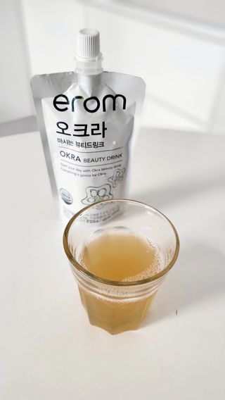 [이롬] 오크라 마시는 뷰티드링크 100mL x 20입 — 5점을 준 리뷰어가 2022년 7월 올린 사용 사진