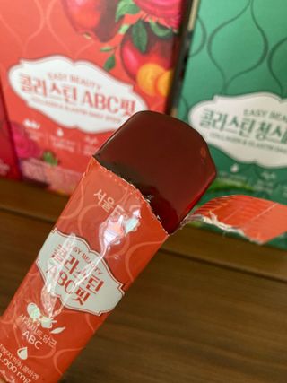 서울에프엔비 콜라스틴 3종 뷰티젤리스틱 45입 [ABC핏 15입 /  석류핏 15입 / 청스피루리나 15입] — 4.5점을 준 리뷰어가 2021년 9월 올린 사용 사진
