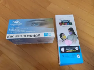 건강누리인터내셔날 (마스크 특집) 7DAYS 컬러마스크 (컬러7매)+ KMC 프리미엄 덴탈마스크(50매) — 5점을 준 리뷰어가 2022년 7월 올린 사용 사진
