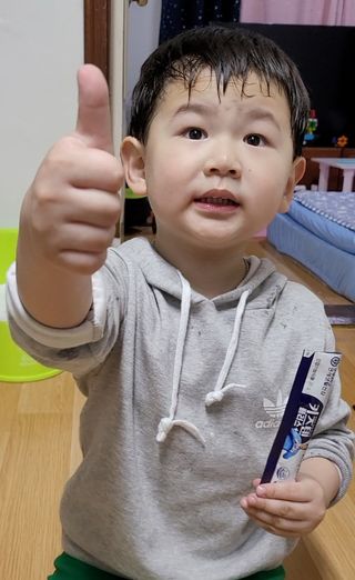 키즈텐플러스 연세 키즈텐 플러스 1개월 — 5점을 준 리뷰어가 2021년 4월 올린 사용 사진