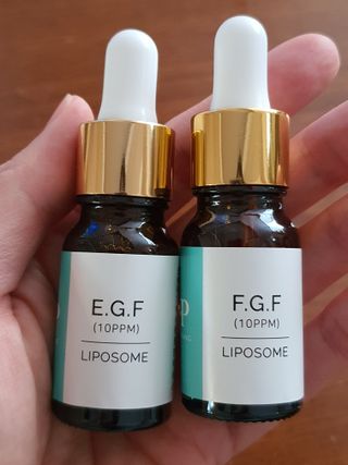 랑팡 EGF+FGF 10ppm 리포좀 앰플 원액 10ml — 5점을 준 리뷰어가 2021년 11월 올린 사용 사진