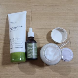 마리엔메이 센서티브 수딩 젤 크림 + 어성초 티트리 추출물 세럼 + 어성초 티트리 모공 클렌징 폼 — 5점을 준 리뷰어가 2021년 9월 올린 사용 사진