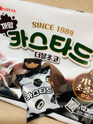 롯데제과 까망카스타드 더블초코 — 5점을 준 리뷰어가 2021년 5월 올린 사용 사진