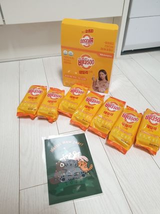 광동제약 [광동] 비타500데일리스틱 70포X2개 + 뚱랑이엽서 + 쇼핑백 증정 — 5점을 준 리뷰어가 2022년 1월 올린 사용 사진