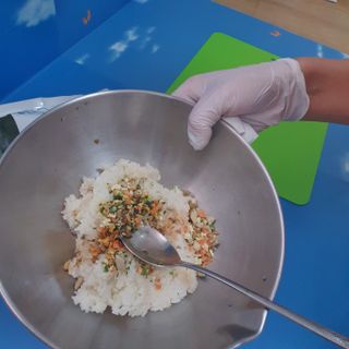 해풀잎 누구나 김밥*1ea [(혼합야채 35g *1ea,  김밥김 (5g, 5ea),  양념간장 (6g, 5ea), 참기름(5g, 2ea)] — 3.5점을 준 리뷰어가 2022년 8월 올린 사용 사진