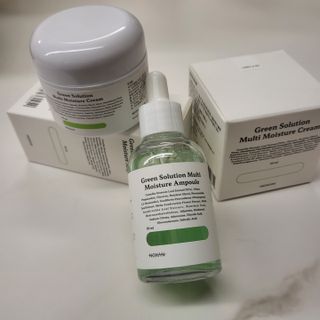 [녹산] 그린 솔루션 멀티 수분 앰플 + 그린 솔루션 멀티 수분크림 — 5점을 준 리뷰어가 2022년 11월 올린 사용 사진
