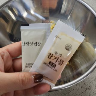 해풀잎 누구나 김밥*1ea [(혼합야채 35g *1ea,  김밥김 (5g, 5ea),  양념간장 (6g, 5ea), 참기름(5g, 2ea)] — 5점을 준 리뷰어가 2022년 10월 올린 사용 사진