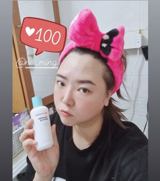 리더스코스메틱 리더스 카밍 바이오틱스 에센스 워터 — 5점을 준 리뷰어가 2022년 1월 올린 사용 사진