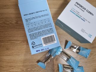 페페로니 2종 세트 클린플러스 덴탈껌 치킨+덕 — 5점을 준 리뷰어가 2021년 8월 올린 사용 사진