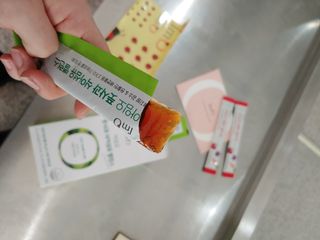 아임오 풋사과 식이섬유 밸런스 젤리 14포 — 5점을 준 리뷰어가 2021년 10월 올린 사용 사진