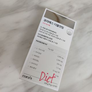 [큐라에스] 최신 다이어트 원료! 6중 기능성 더블컷팅 126g(2주일 분) — 5점을 준 리뷰어가 2023년 12월 올린 사용 사진