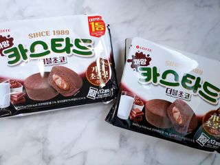 롯데제과 까망카스타드 더블초코 — 4.5점을 준 리뷰어가 2021년 5월 올린 사용 사진