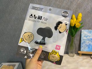 JHWORLD 스누피 마스크 스누피 에어 새부리형 국내산 MB필터 컬러마스크 대형 중형 어린이용 20매 — 5점을 준 리뷰어가 2021년 7월 올린 사용 사진