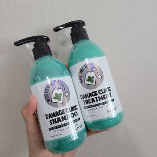 썸헤어 / SUMHAIR 썸헤어 데미지 클리닉 샴푸+트리트먼트 네롤리&민트티 — 5점을 준 리뷰어가 2021년 6월 올린 사용 사진
