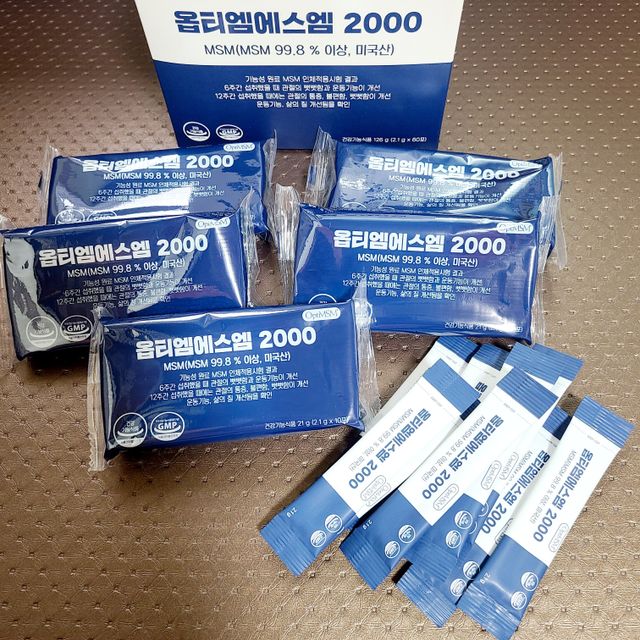 바른비타민 옵티엠에스엠2000 1박스 60포 관절 연골 복합건강기능식품 리뷰 사진