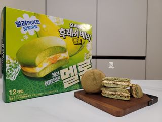 2024 오리온 여름한정판 초코파이 수박 / 후레쉬베리 멜론 / 멜론송이 — 5점을 준 리뷰어가 2024년 7월 올린 사용 사진